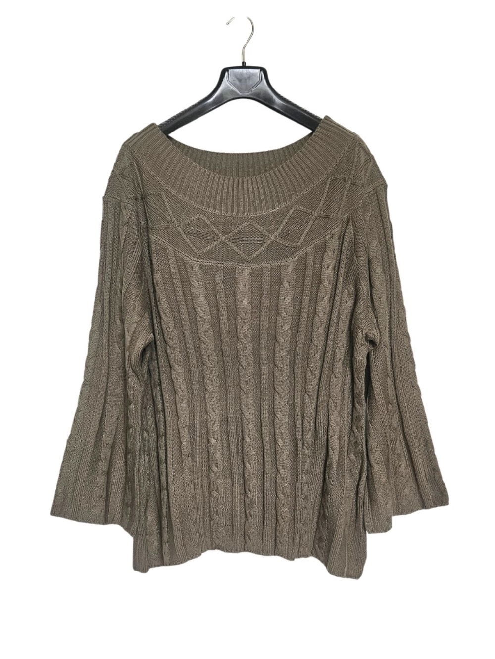 Jessica London Women's Plus Size 2X Cable Knit Cowl Sweater